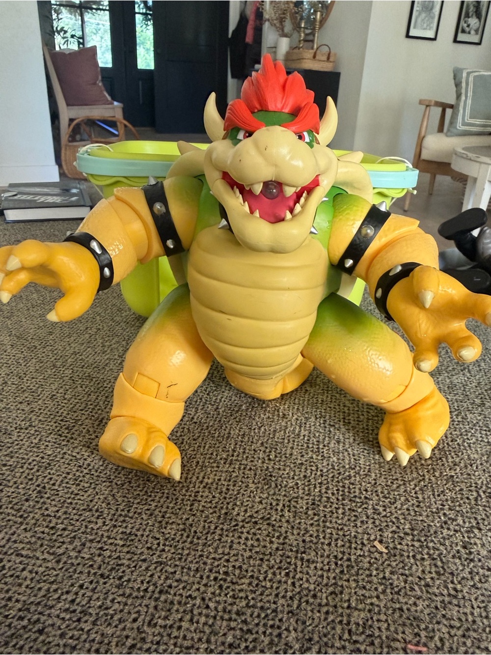 Bowser Action Figure Toy in Green, Yellow & Red - Classic Video Game Character